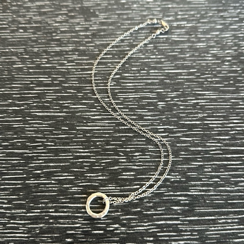 Silver circle necklace